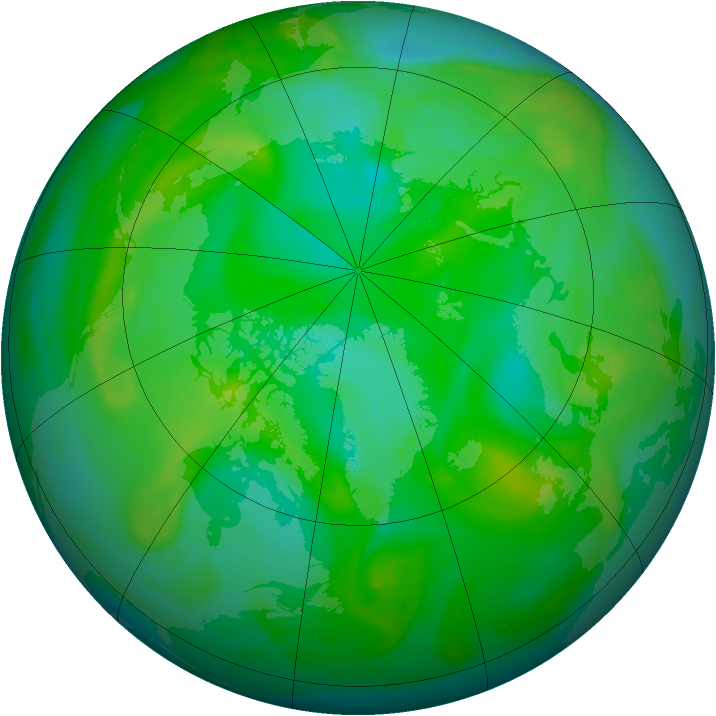 Arctic ozone map for 18 July 2005